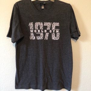 Vintage 1976 World Gym Tshirt Tee Exercise workout